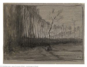 Landscape At Dusk — Jean-françois Millet