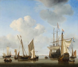 Ships In The Roads — Willem Van De Velde Mladší