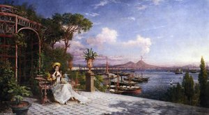 Lost In Reverie By The Bay Of Naples — Giuseppe Castiglione