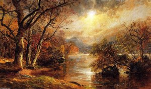 A Misty Morning At Greenwood Lake — Jasper Francis Cropsey