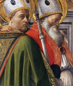 Sts Augustine And Ambrose (detail) — Filippo Di Tommaso Lippi