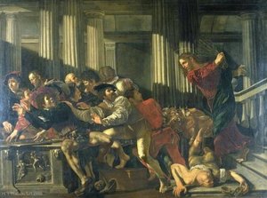 Cleansing Of The Temple — Cecco Del Caravaggio (francesco Buoneri)