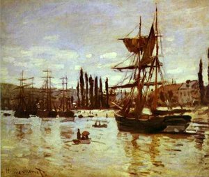 Ships At Rouen — Claude Monet