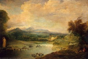 Paisaje Al Estilo Veneciano — Jean-antoine Watteau