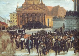 German Aufbahrung Der Märzgefallenen — Adolph Von Menzel