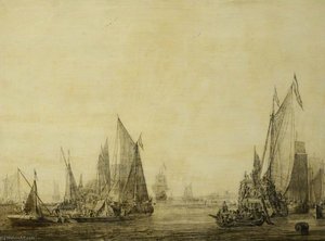 Dutch Shipping In A Harbour — Ludolf Backhuysen I