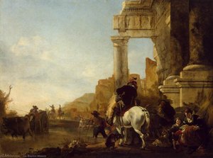 The Ford In The River — Jan Baptist Weenix