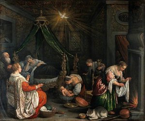 The Birth Of The Virgin — Leandro Bassano