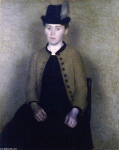 Portrait Of Ida Ilsted, Later The Artist's Wife — Vilhelm (hammershøi)hammershoi
