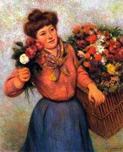 Flower Seller In Montmartre — Federico Zandomeneghi