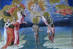 The Baptism Of Christ - Predella Panel — Giovanni Di Paolo