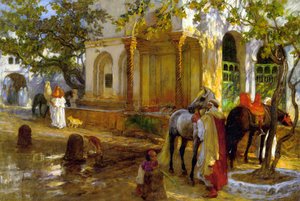 At The Fountain — Frederick Arthur Bridgman