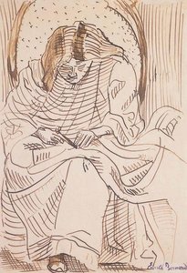 Woman Sewing — Émile Bernard
