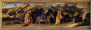 Adoration Of The Magi Altarpiece, Left Hand Predella Panel Depicting Rest During The Flight Into Egypt — Gentile Da Fabriano