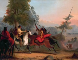 Sir William Drummond Stewart Meeting Indian Chief — Άλφρεδος Γιακόμπς Μίλερ