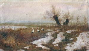 Landscape With Cranes — Sergei Svetoslavsky