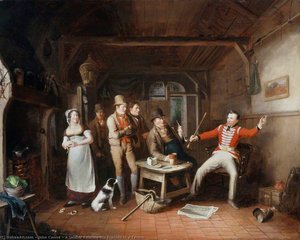 A Soldier Relating His Exploits In A Tavern — John Cawse