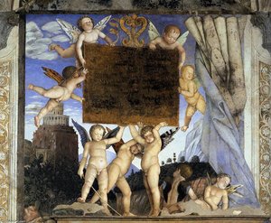Iscrizione Con Putti — Andrea Mantegna