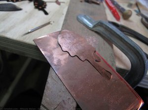 Cuting Out A Metal Plate, Jizai-okimono — Mitsuta Haruo