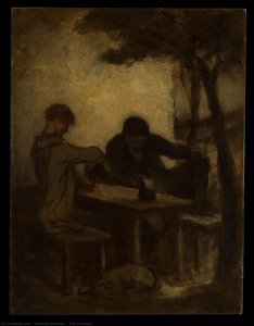 The Drinkers — Honoré Daumier