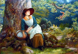 Asleep In The Woods — Arthur Hughes