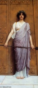 At The Gate Of The Temple — R.b.a John William Godward