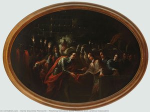 Meeting Between Duke Francis And Cardinal Gozzadini — Ilario Giacinto Mercanti