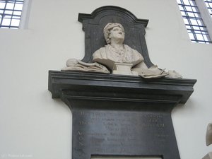 Bust Of Daniel Lock By Louis-françois Roubiliac In Trinity College Chapel, Cambridge, England (uk) — Louis-françois Roubiliac