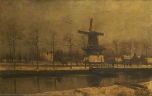 Canal Scene At Haarlem — Theophile Emile Achille De Bock