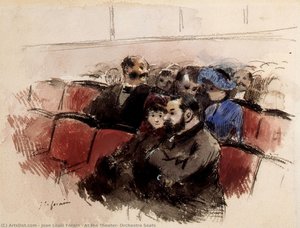 At The Theater, Orchestra Seats — Jean Louis Forain