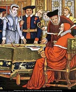 Mrs Margery Is Charged With Witchcraft — Walter Crane