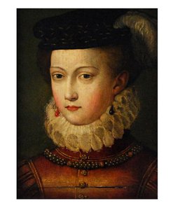 Elisabeth Of Austria In Hunting Costume — Jean Clouet
