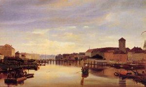 View Down The Spree To Yannovitsbryuke — Johann Philipp Eduard Gaertner