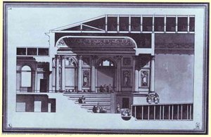 Design Of The Hermitage Theater In St. Petersburg (section) — Giacomo Quarenghi