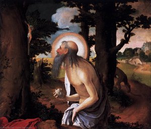 Paintings-st Jerome Penitent — Lucas Van Leyden