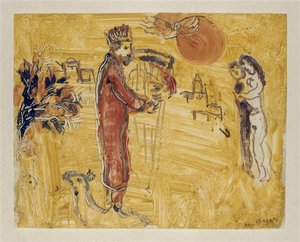 Le Roi Salomon Avec La Harpe — Marc Chagall