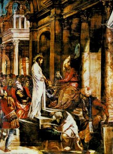 Cristo Ante Pilato, Sala Dell'albergo, Scuola D — Jacopo Tintoretto