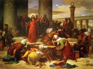 Jesus Casts Out The Merchants — Alfonso Chierici