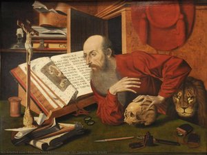 St. Jerome In His Study — Marinus Van Reymerswaele