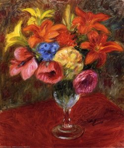 Poppies, Lilies And Blue Flowers — William James Glackens