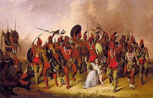 Osage Scalp Dance, (painting) — John Mix Stanley