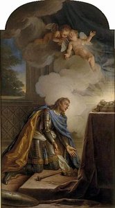 Louis Xv In The Guise Of Saint Louis Receiving The Crown Of Thorns — Charles Antoine Coypel Iv
