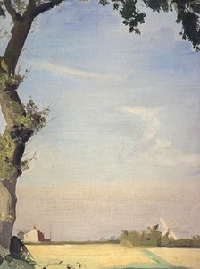Oak Tree And Windmill — William Oliphant Hutchison