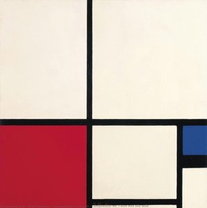 Composición En Colores / Composición No. I Con Rojo Y Azul — Piet Mondrian