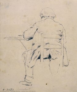 Seated Man From Behind — Santiago Rusiñol