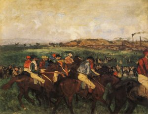 Er Erkek Jockeyler Başlangıç Öncesi — Hilaire Germain Edgar De Gas