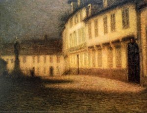 A Beauvais Square By Moonlight — Henri Le Sidaner