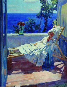 Lady On The Balcony — Sergey Arsenievich Vinogradov