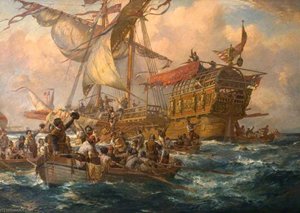 Attack On A Spanish Treasure Ship, 1620 — Bernard Finnigan Gribble