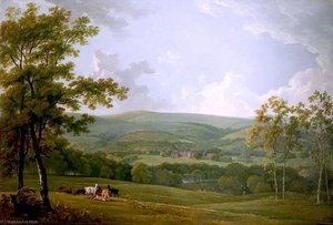 A Distant View Of Towneley Hall — George Barret The Elder